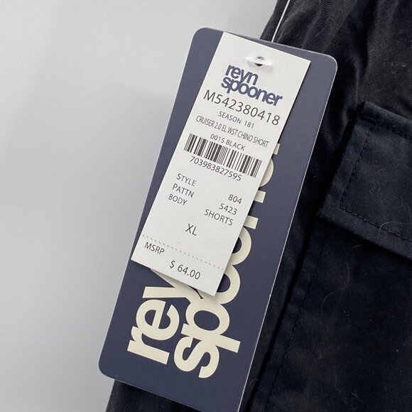 Reyn Spooner Black Cruiser Chino Shorts Men's Size XL - Picture 5 of 8